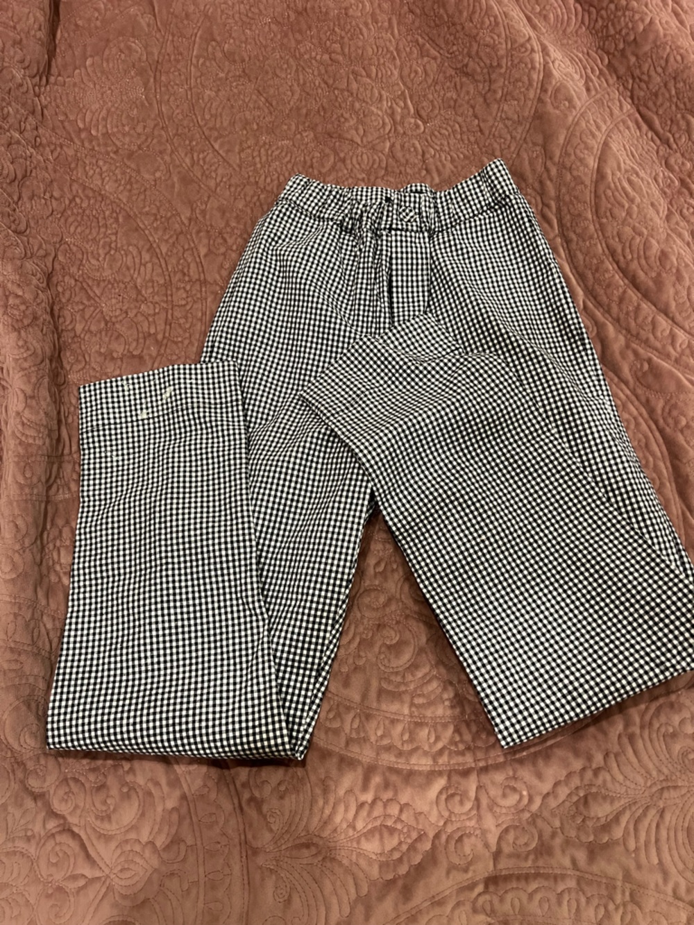 Black and White Gingham Pants